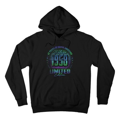 Vintage 1958 Limited Edition 65 Year Old 65th Birthday Hoodie