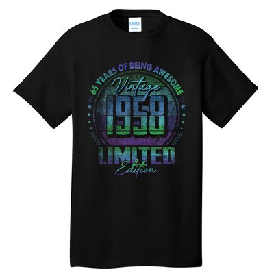 Vintage 1958 Limited Edition 65 Year Old 65th Birthday Tall T-Shirt