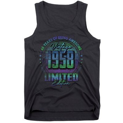 Vintage 1958 Limited Edition 65 Year Old 65th Birthday Tank Top