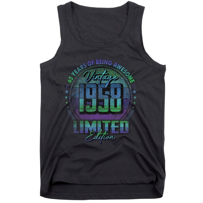 Vintage 1958 Limited Edition 65 Year Old 65th Birthday Tank Top