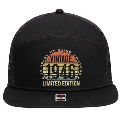 Vintage 1946 Limited Edition 77 Year Old Gifts 77th Birthday 7 Panel Mesh Trucker Snapback Hat