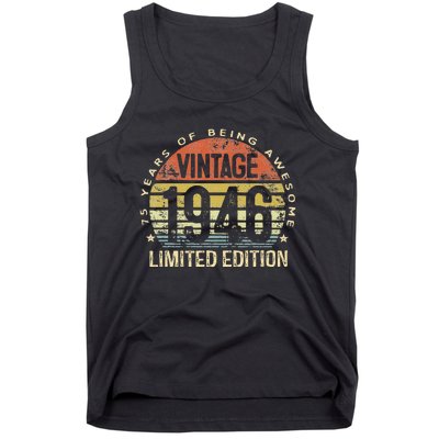 Vintage 1946 Limited Edition 77 Year Old Gifts 77th Birthday Tank Top