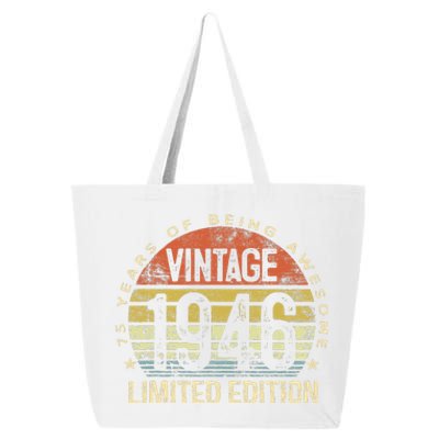 Vintage 1946 Limited Edition 77 Year Old Gifts 77th Birthday 25L Jumbo Tote