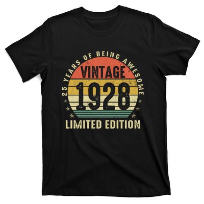 Vintage 1928 Limited Edition 95 Year Old Gifts 95th Birthday T-Shirt