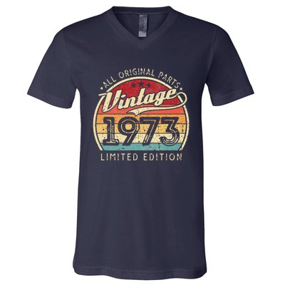 Vintage 1973 Limited Edition 49 Years Old 49th Birthday V-Neck T-Shirt