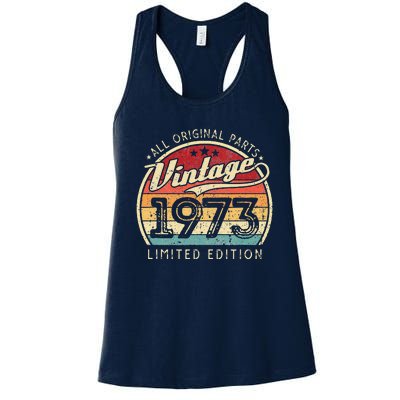 Vintage 1973 Limited Edition 49 Years Old 49th Birthday Women's Racerback Tank