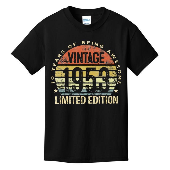 Vintage 1953 Limited Edition 70 Year Old Gifts 70th Birthday Kids T-Shirt