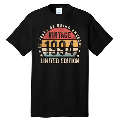 Vintage 1994 Limited Edition 30 Year Old Gifts 30th Birthday Tall T-Shirt