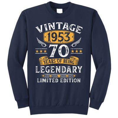 Vintage 1953 Limited Edition 70 Year Old Birthday Gifts Sweatshirt