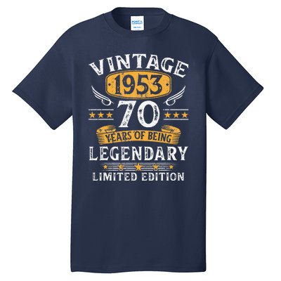 Vintage 1953 Limited Edition 70 Year Old Birthday Gifts Tall T-Shirt