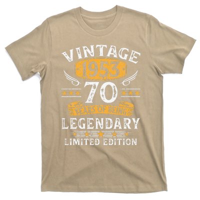 Vintage 1953 Limited Edition 70 Year Old Birthday Gifts T-Shirt