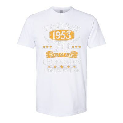 Vintage 1953 Limited Edition 70 Year Old Birthday Gifts Softstyle CVC T-Shirt