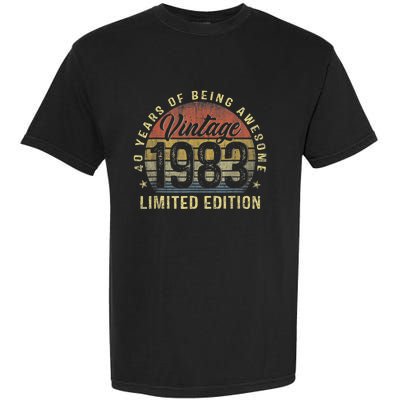 Vintage 1983 Limited Edition 40 Year Old Gifts 40th Birthday Garment-Dyed Heavyweight T-Shirt