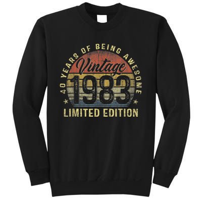 Vintage 1983 Limited Edition 40 Year Old Gifts 40th Birthday Sweatshirt