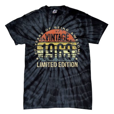 Vintage 1963 Limited Edition 60 Year Old Gifts 60th Birthday Tie-Dye T-Shirt