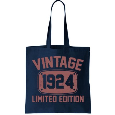 Vintage 1924 Limited Edition 100th Birthday Tote Bag