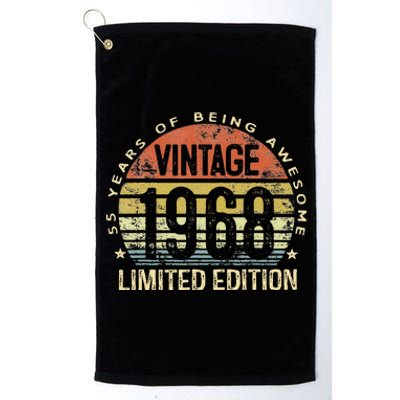 Vintage 1968 Limited Edition 55 Year Old Gifts 55th Birthday Platinum Collection Golf Towel