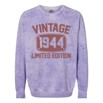 Vintage 1944 Limited Edition 80th Birthday Colorblast Crewneck Sweatshirt