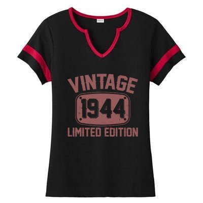 Vintage 1944 Limited Edition 80th Birthday Ladies Halftime Notch Neck Tee