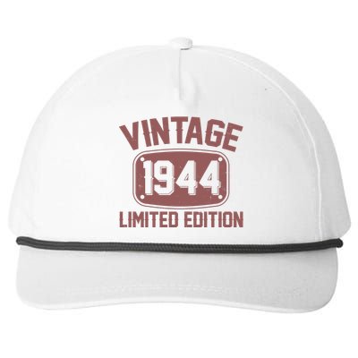 Vintage 1944 Limited Edition 80th Birthday Snapback Five-Panel Rope Hat