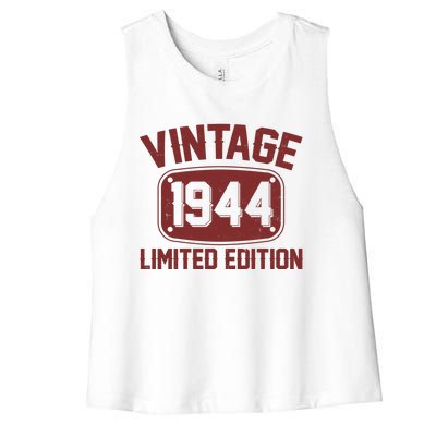 Vintage 1944 Limited Edition 80th Birthday Women's Racerback Cropped Tank