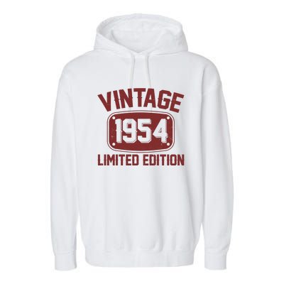 Vintage 1954 Limited Edition 70th Birthday Garment-Dyed Fleece Hoodie