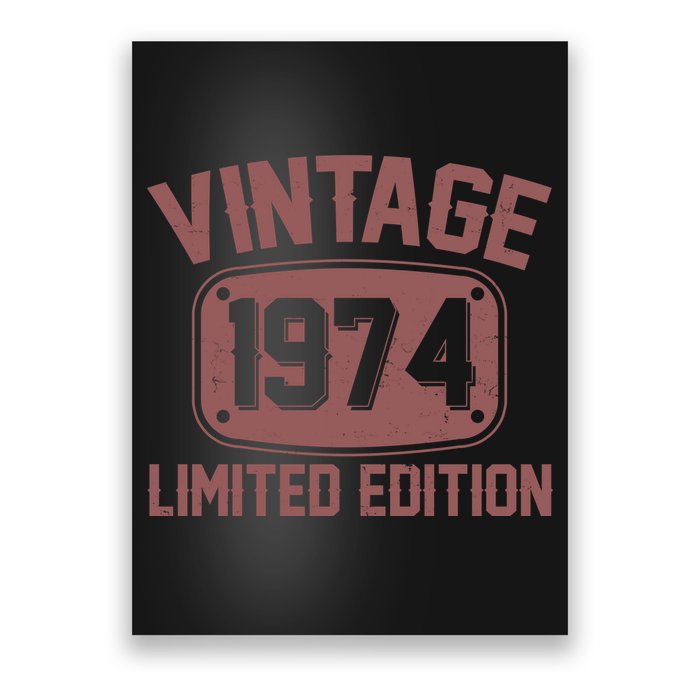 Vintage 1974 Limited Edition 50th Birthday Poster