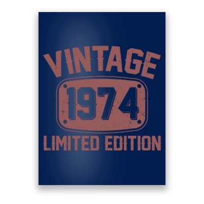 Vintage 1974 Limited Edition 50th Birthday Poster