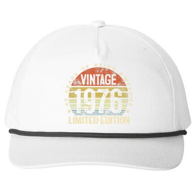 Vintage 1976 Limited Edition 47 Year Old Gifts 47th Birthday Snapback Five-Panel Rope Hat