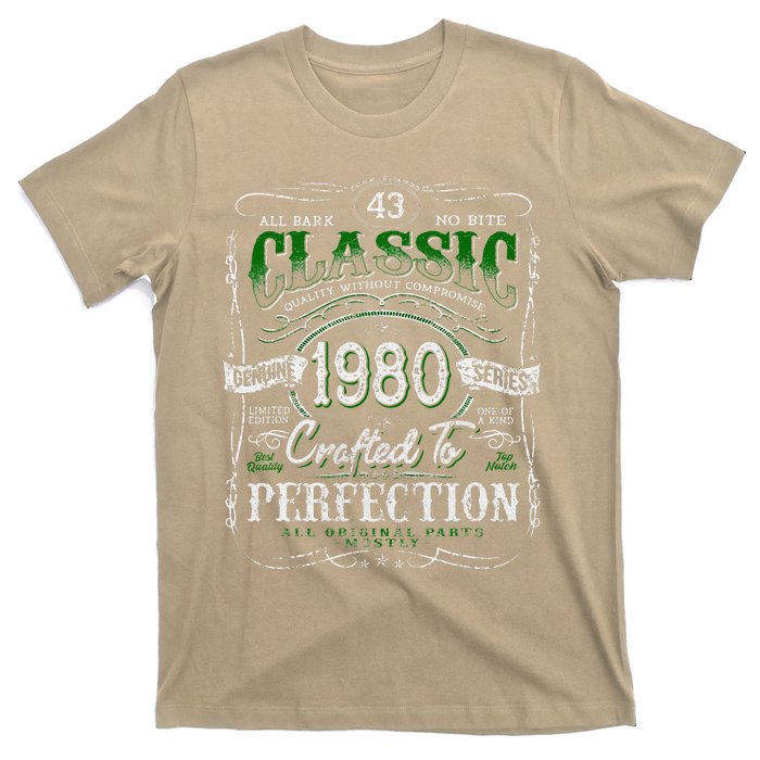 Vintage 1980 Limited Edition 43 Year Old 43rd Birthday T-Shirt