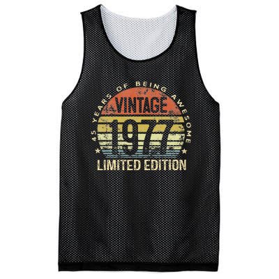 Vintage 1977 Limited Edition 46 Year Old Gifts 46th Birthday Mesh Reversible Basketball Jersey Tank