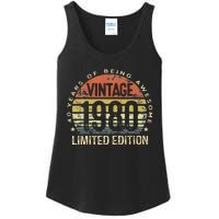 Vintage 1980 Limited Edition 43 Year Old Gifts 43th Birthday Ladies Essential Tank