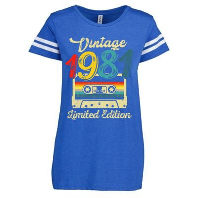 Vintage 1981 Limited Edition Birthday Cassette Tape 1981 Enza Ladies Jersey Football T-Shirt