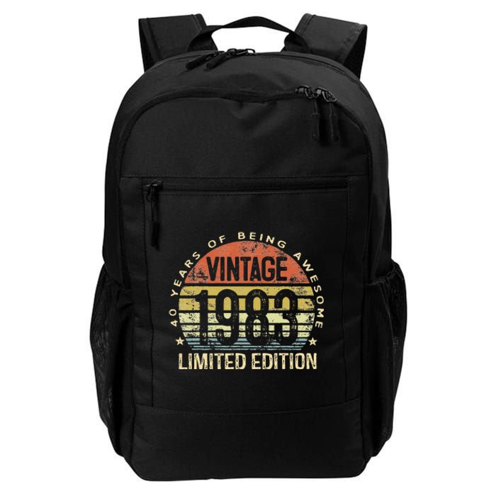 Vintage 1983 Limited Edition 40 Year Old Gifts 40th Birthday Daily Commute Backpack