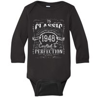 Vintage 1948 Limited Edition 75 Year old 75th Birthday Baby Long Sleeve Bodysuit