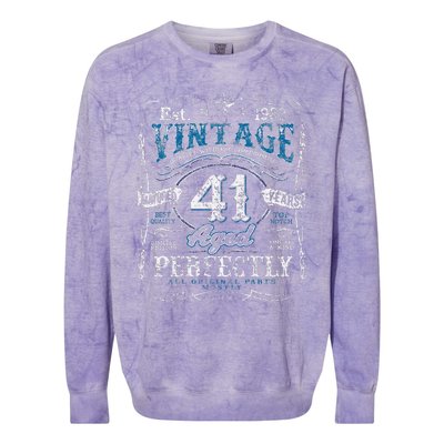 Vintage 1982 Limited Edition 41 Year Old 41st Birthdays Colorblast Crewneck Sweatshirt