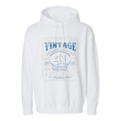 Vintage 1982 Limited Edition 41 Year Old 41st Birthdays Garment-Dyed Fleece Hoodie