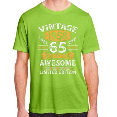 Vintage 1958 Limited Edition 65 Year Old 65th Birthday Gifts Adult ChromaSoft Performance T-Shirt