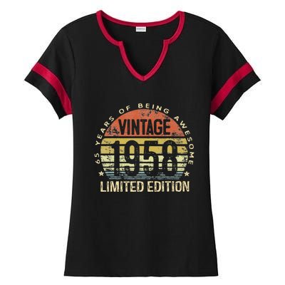 Vintage 1958 Limited Edition 65 Year Old Gifts 65th Birthday Ladies Halftime Notch Neck Tee