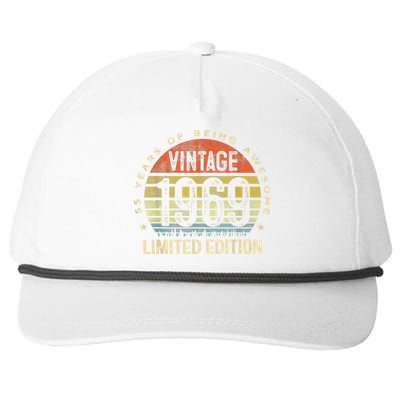 Vintage 1969 Limited Edition 55 Year Old Gifts 55th Birthday Snapback Five-Panel Rope Hat