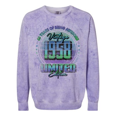 Vintage 1958 Limited Edition 65 Year Old 65th Birthday Colorblast Crewneck Sweatshirt