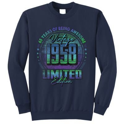 Vintage 1958 Limited Edition 65 Year Old 65th Birthday Sweatshirt