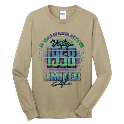 Vintage 1958 Limited Edition 65 Year Old 65th Birthday Tall Long Sleeve T-Shirt