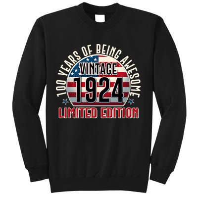 100th Birthday 1924 Limited Edition 100 Years Of Being Awesome Sweatshirt