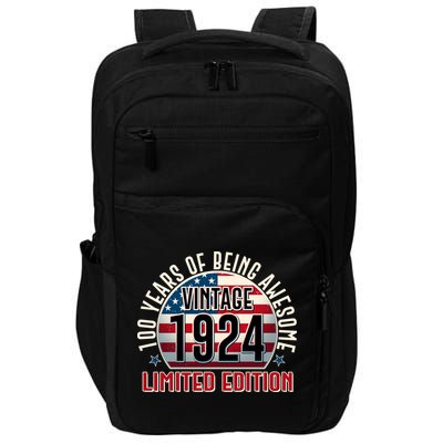 100th Birthday 1924 Limited Edition 100 Years Of Being Awesome Impact Tech Backpack