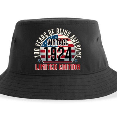 100th Birthday 1924 Limited Edition 100 Years Of Being Awesome Sustainable Bucket Hat