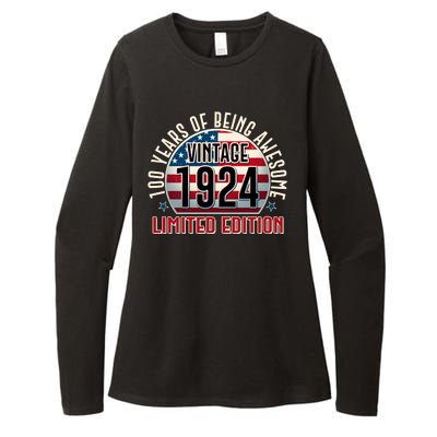 100th Birthday 1924 Limited Edition 100 Years Of Being Awesome Womens CVC Long Sleeve Shirt