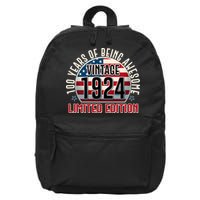 100th Birthday 1924 Limited Edition 100 Years Of Being Awesome 16 in Basic Backpack