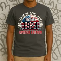 100th Birthday 1924 Limited Edition 100 Years Of Being Awesome T-Shirt