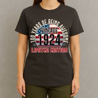 100th Birthday 1924 Limited Edition 100 Years Of Being Awesome T-Shirt
